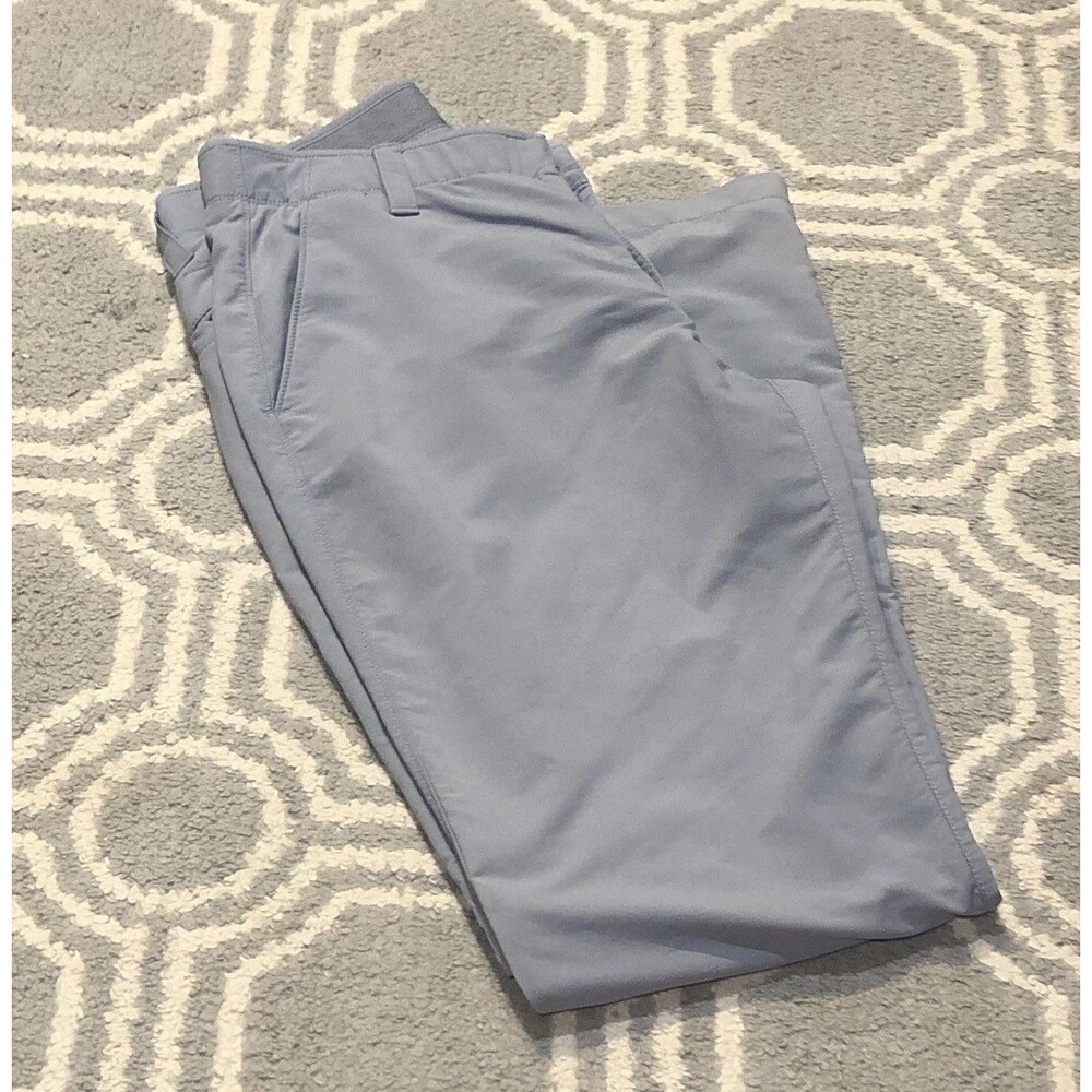 Under Armour Golf Pant Men Size 34x33 Gray Performance Stretch Flat Front Chino